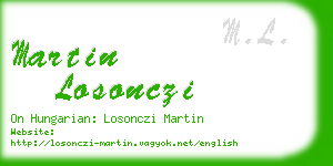 martin losonczi business card